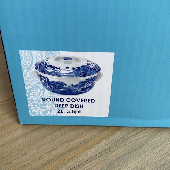 Blue Italian Round Covered Deep Dish - Picture 11 of 11